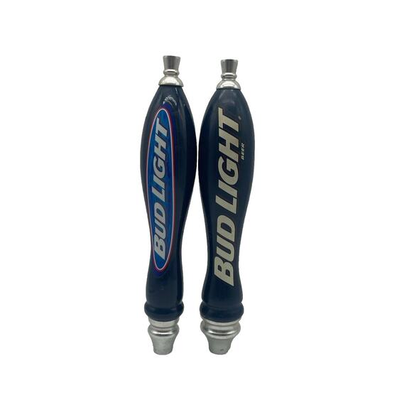 2 VINTAGE Bud Light Wooden Beer Tap Handle 11.5” Bar Keg Tap Handle Man Cave - Picture 1 of 2